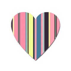 Stripes Colorful Wallpaper Seamless Heart Magnet