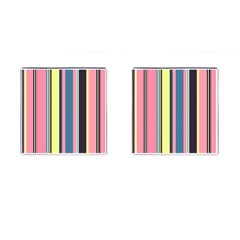 Stripes Colorful Wallpaper Seamless Cufflinks (Square)