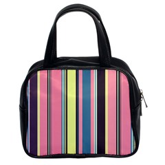 Stripes Colorful Wallpaper Seamless Classic Handbag (Two Sides)