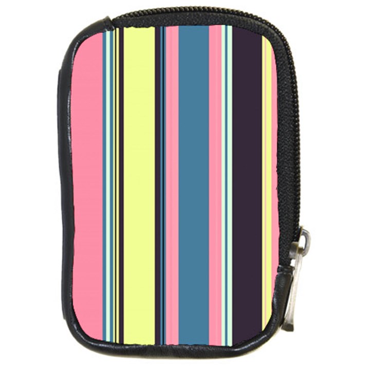 Stripes Colorful Wallpaper Seamless Compact Camera Leather Case