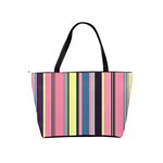 Stripes Colorful Wallpaper Seamless Classic Shoulder Handbag Back