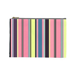 Stripes Colorful Wallpaper Seamless Cosmetic Bag (large)