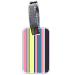 Stripes Colorful Wallpaper Seamless Luggage Tag (two Sides) by Vaneshart
