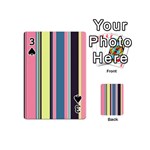 Stripes Colorful Wallpaper Seamless Playing Cards 54 Designs (Mini) Front - Spade3