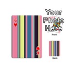 Stripes Colorful Wallpaper Seamless Playing Cards 54 Designs (Mini) Front - Heart6