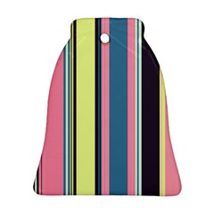 Stripes Colorful Wallpaper Seamless Bell Ornament (Two Sides)