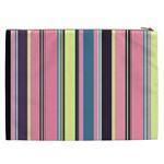 Stripes Colorful Wallpaper Seamless Cosmetic Bag (XXL) Back