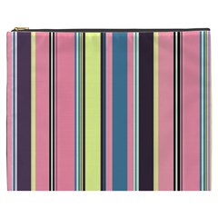 Stripes Colorful Wallpaper Seamless Cosmetic Bag (xxxl) by Vaneshart
