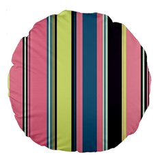 Stripes Colorful Wallpaper Seamless Large 18  Premium Round Cushions