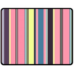 Stripes Colorful Wallpaper Seamless Double Sided Fleece Blanket (Medium) 
