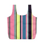 Stripes Colorful Wallpaper Seamless Full Print Recycle Bag (M) Back