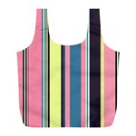 Stripes Colorful Wallpaper Seamless Full Print Recycle Bag (L) Back