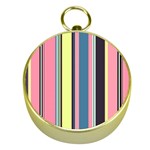 Stripes Colorful Wallpaper Seamless Gold Compasses Front