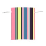 Stripes Colorful Wallpaper Seamless Lightweight Drawstring Pouch (M) Back