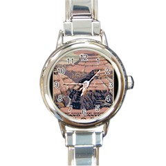 Vintage Travel Poster Grand Canyon Round Italian Charm Watch