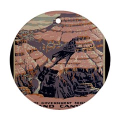 Vintage Travel Poster Grand Canyon Ornament (Round)