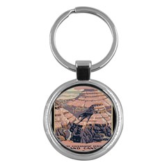 Vintage Travel Poster Grand Canyon Key Chain (Round)