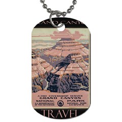 Vintage Travel Poster Grand Canyon Dog Tag (One Side)