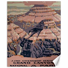 Vintage Travel Poster Grand Canyon Canvas 16  x 20 