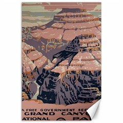 Vintage Travel Poster Grand Canyon Canvas 24  x 36 