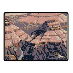 Vintage Travel Poster Grand Canyon Fleece Blanket (Small)