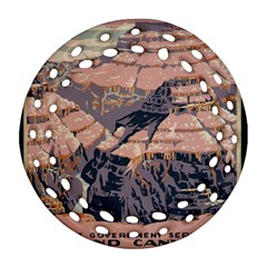 Vintage Travel Poster Grand Canyon Ornament (Round Filigree)