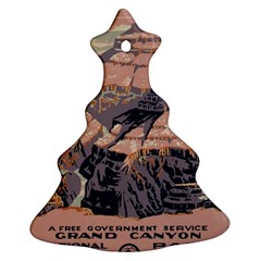 Vintage Travel Poster Grand Canyon Christmas Tree Ornament (Two Sides)