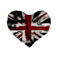 British Flag Standard 16  Premium Flano Heart Shape Cushions