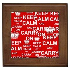 Keep Calm And Carry On Framed Tile