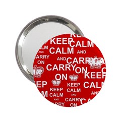 Keep Calm And Carry On 2 25  Handbag Mirrors