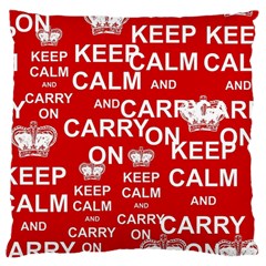 Keep Calm And Carry On Standard Flano Cushion Case (two Sides)