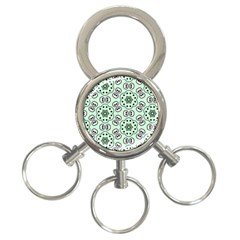 Background Texture Dots Pattern 3-ring Key Chain