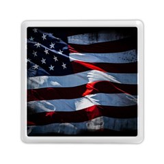 Grunge American Flag Memory Card Reader (square)