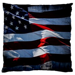 Grunge American Flag Large Cushion Case (one Side)