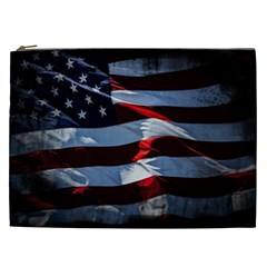 Grunge American Flag Cosmetic Bag (xxl) by Vaneshart