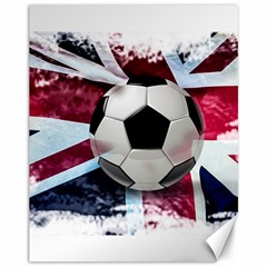 Soccer Ball With Great Britain Flag Canvas 11  X 14  by Vaneshart