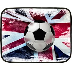 Soccer Ball With Great Britain Flag Double Sided Fleece Blanket (mini)  by Vaneshart