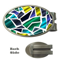 Mosaic Shapes Money Clips (oval)  by Vaneshart