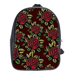 Flower Seamless Tile Background School Bag (xl) by Vaneshart