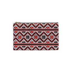 Folklore Ethnic Pattern Background Cosmetic Bag (small) by Vaneshart