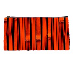 Orange Seamless Bamboo Background Pencil Cases