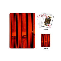 Orange Seamless Bamboo Background Playing Cards Single Design (mini)