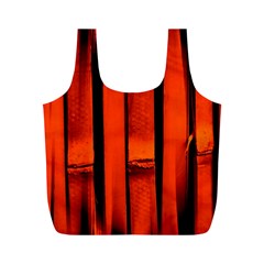 Orange Seamless Bamboo Background Full Print Recycle Bag (m) by Vaneshart