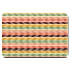 Vintage Stripes Lines Background Large Doormat  by Vaneshart