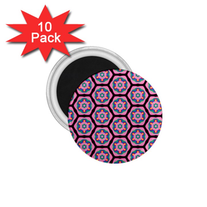 Background Pattern Tile Flower 1.75  Magnets (10 pack) 