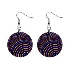 Abtract Colorful Spheres Mini Button Earrings