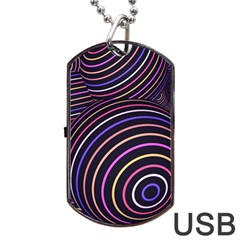 Abtract Colorful Spheres Dog Tag Usb Flash (one Side) by Vaneshart
