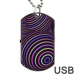Abtract Colorful Spheres Dog Tag USB Flash (Two Sides) Front