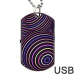 Abtract Colorful Spheres Dog Tag USB Flash (Two Sides) Back