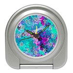 Background Texture Pattern Travel Alarm Clock Front